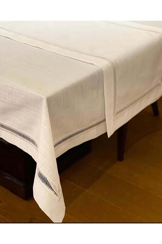 Kolberli White Linen Fabric Runner