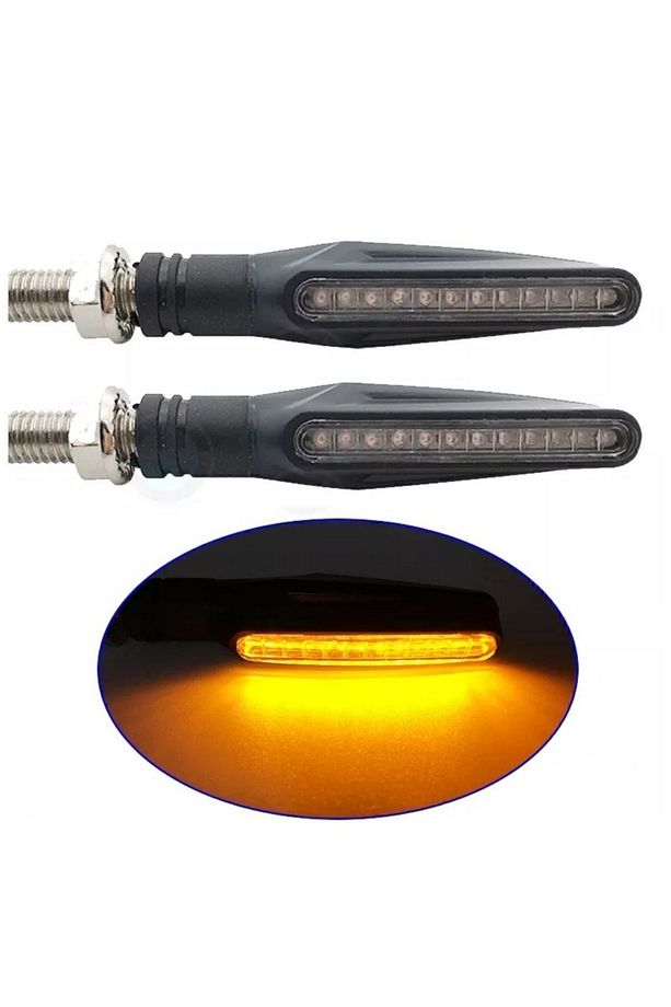 Motorsiklet Led Sinyal Kayar Model 2 Adet - 1