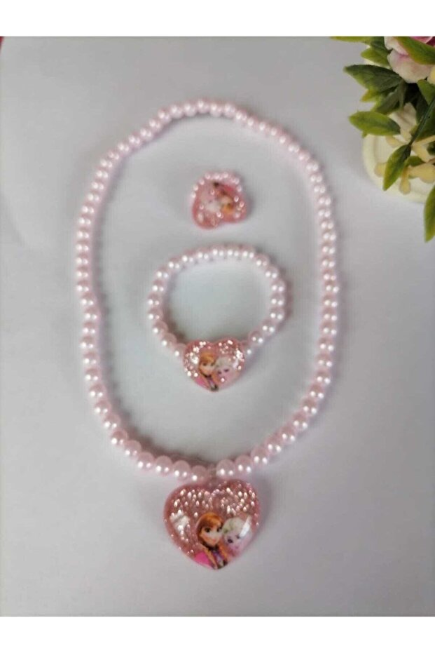 Elsa Anna Kids Necklace Bracelet Ring Set