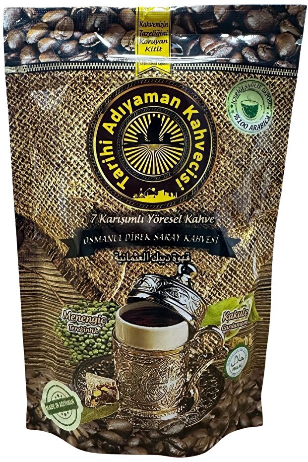 HISTORY ADIYAMAN COFFEE COFFEE COFFEE WITH 7 MIXES ORGANIC OTTOMAN DIBEK PALACE COFFEE 200 GR