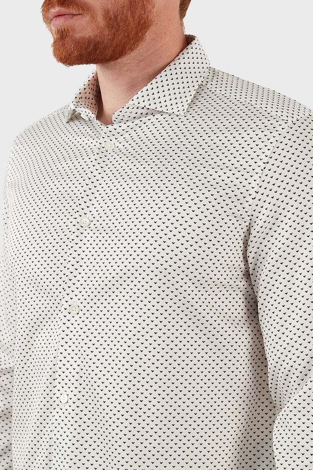Pamuklu Desenli Regular Fit Gömlek Erkek Gömlek 3l1c86 1npbz F133 - 4
