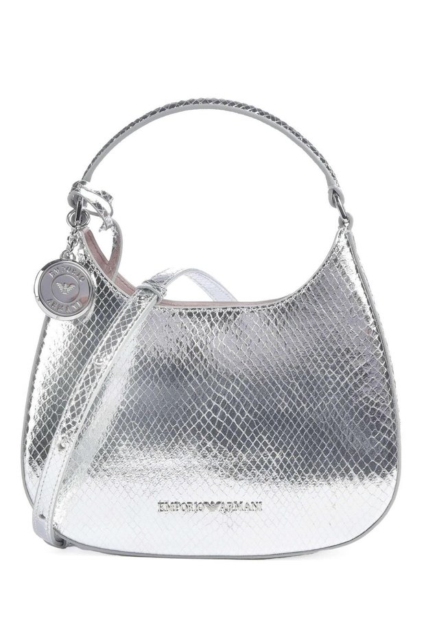 Women's Brand Logo Strap Sports Casual Silver Shoulder Bag Y3H324 YWR8X-80270