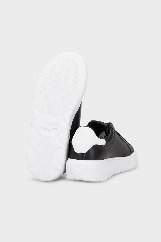 Logolu Kalın Tabanlı Deri Sneaker Ayakkabı  AYAKKABI JA15034G1IIA100A - 4