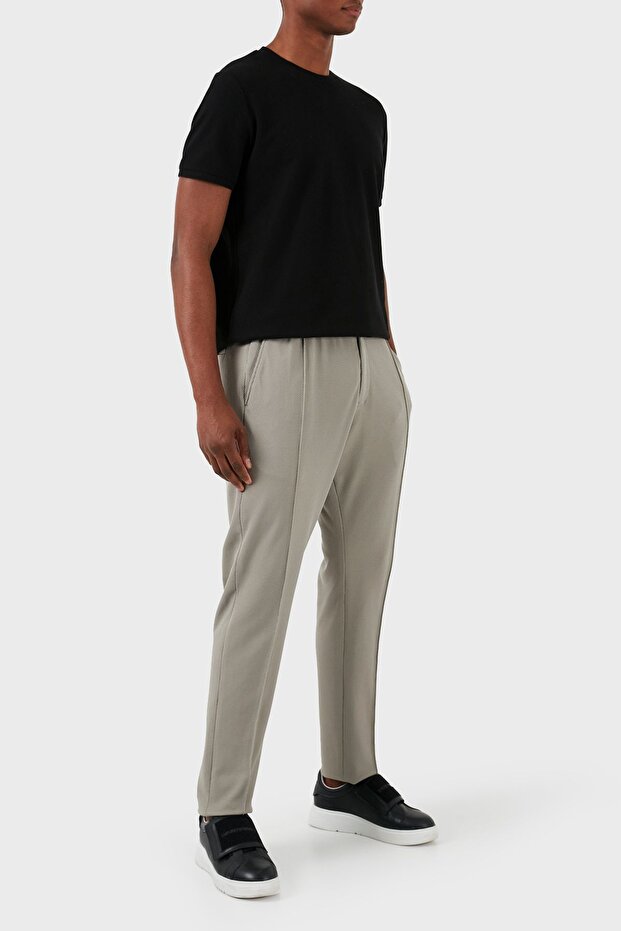 Flexible Regular Fit Straight Leg Striped Trousers Men's PANT E31P59 F1733 627