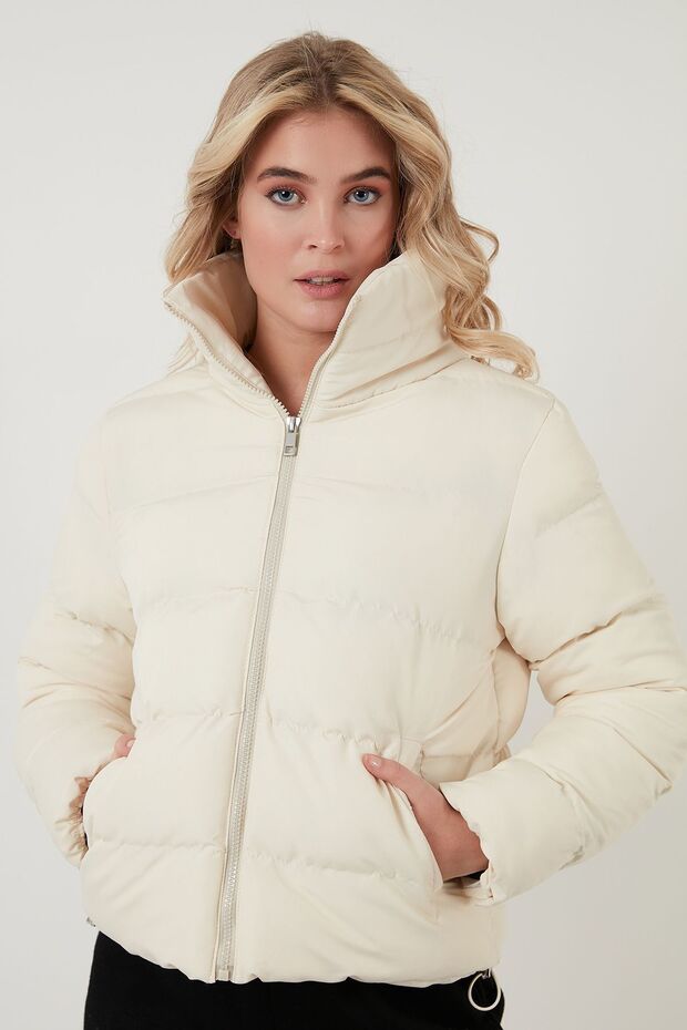 Dik Yaka Cepli Şişme Kısa Mont Mont 6020045 - 7