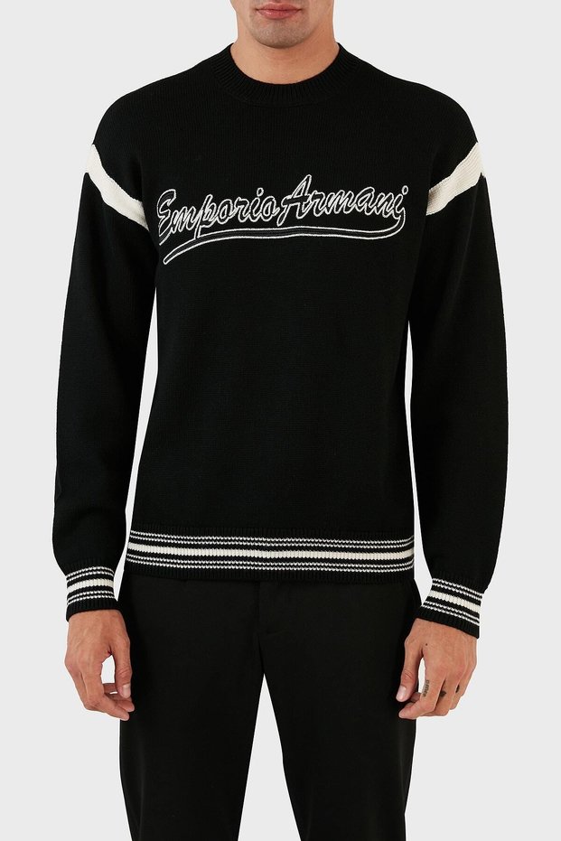 Logo Crew Neck Regular Fit Wool Knitwear Sweater Men's SWEATER 6R1MXA 1MFUZ 0999