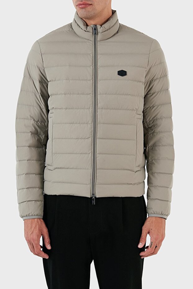 Regular Fit Duck Feather Filled Stand Collar Puffer Coat Men'S COAT 8N1BQ2 1NLRZ 0643