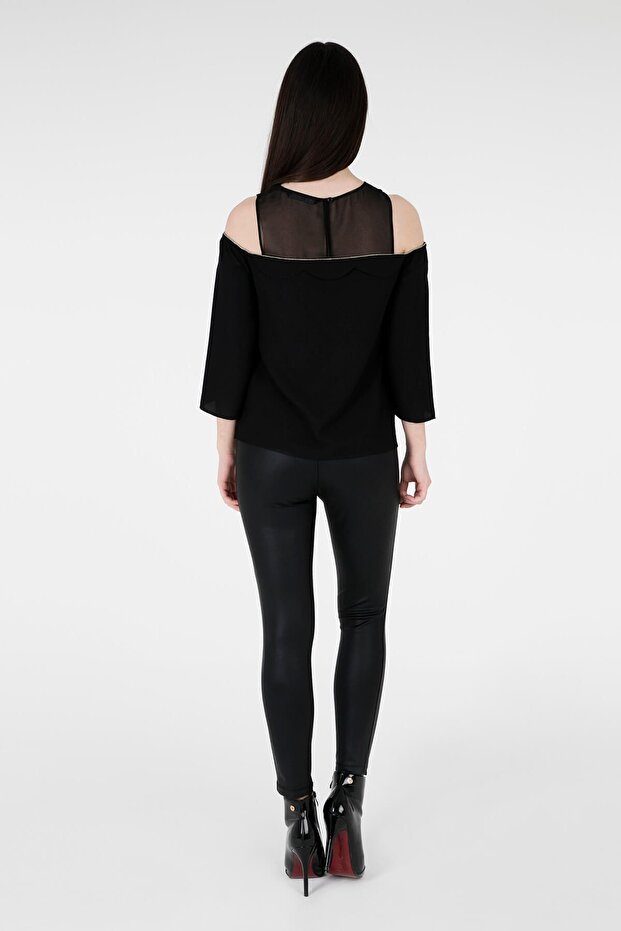 Kadın Siyah Bluz - 5