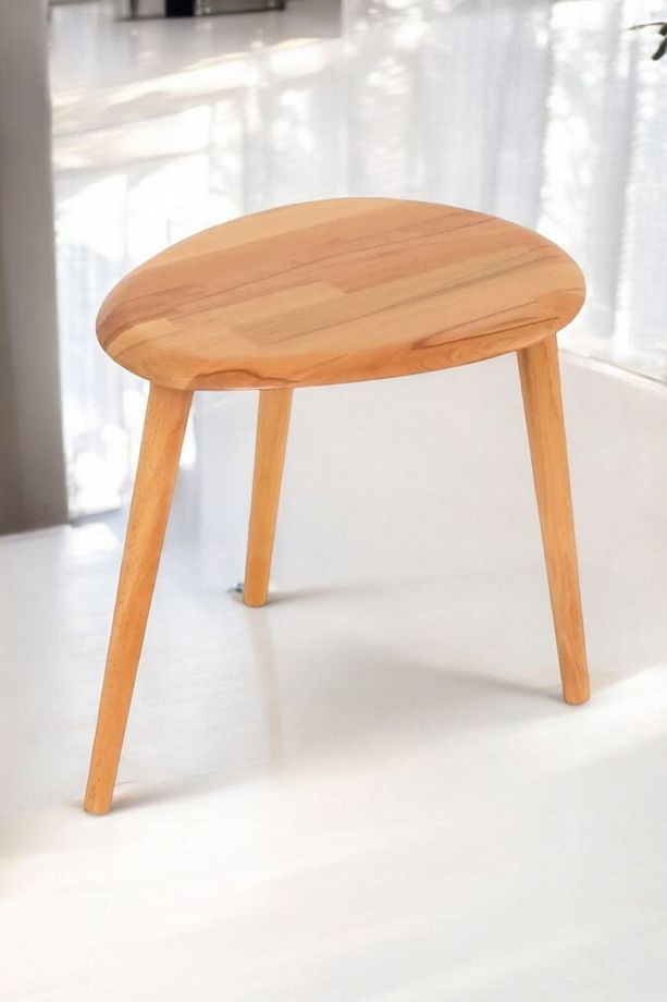Masif Naturel Tekli Zigon Sehpa Set - 1
