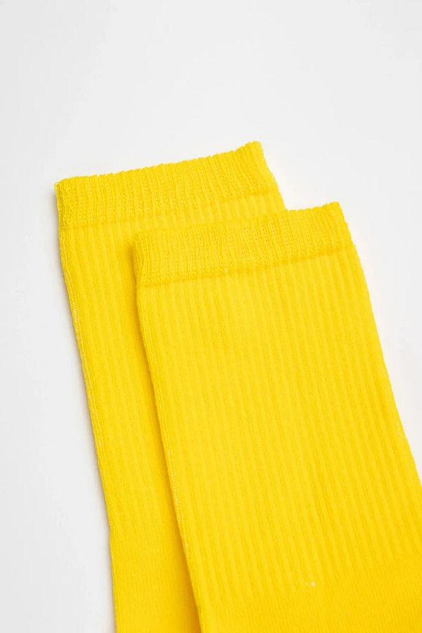 Sarı Fitilli Unisex Çorab - 2