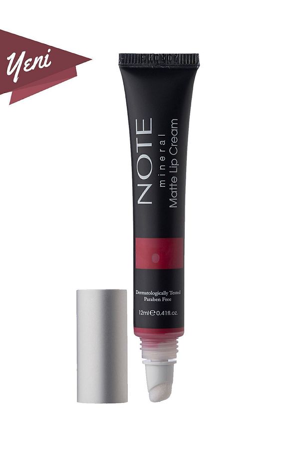 Mineral Matte Lip Cream Yarı Mat Bitişli Likit Ruj 05 Plum Wine - Kırmızı - 4