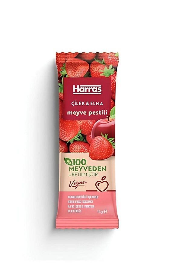 Vegan meyve pestili Çilek Elma Yaban Mersini Havuç 14gr X 10 adet - 4