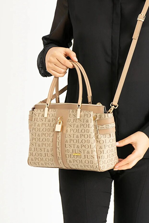 Women's 5 Compartment Shoulder Bag New Season Lacoste Fabric