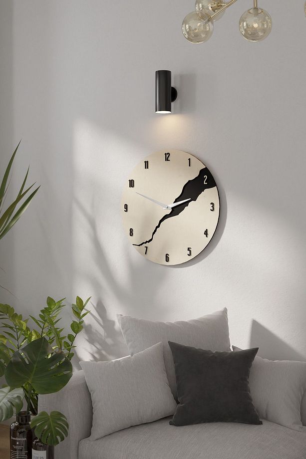 Minimal Tasarımlı Kavak Ahşaplı Duvar Saati - 5