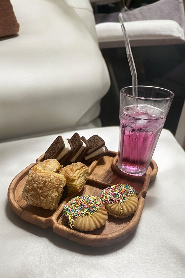 صينية وجبات خفيفة مربعة متعددة الأقسام - 1