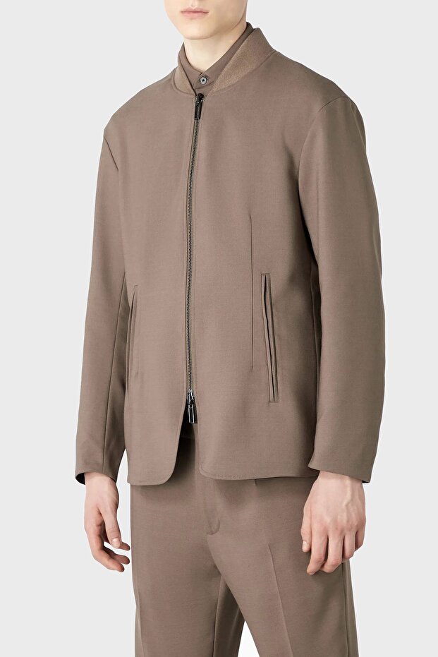 Wool Blend Zippered Double Sided Blazer Jacket Men'S JACKET 6R1G74 1NFVZ 0440