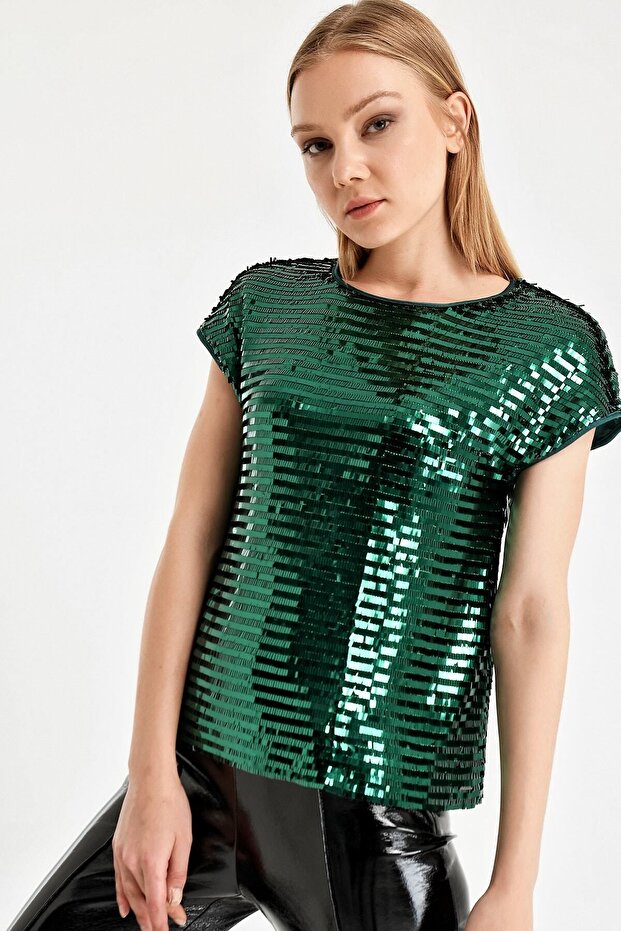 Kadın Yeşil Bluz - 1