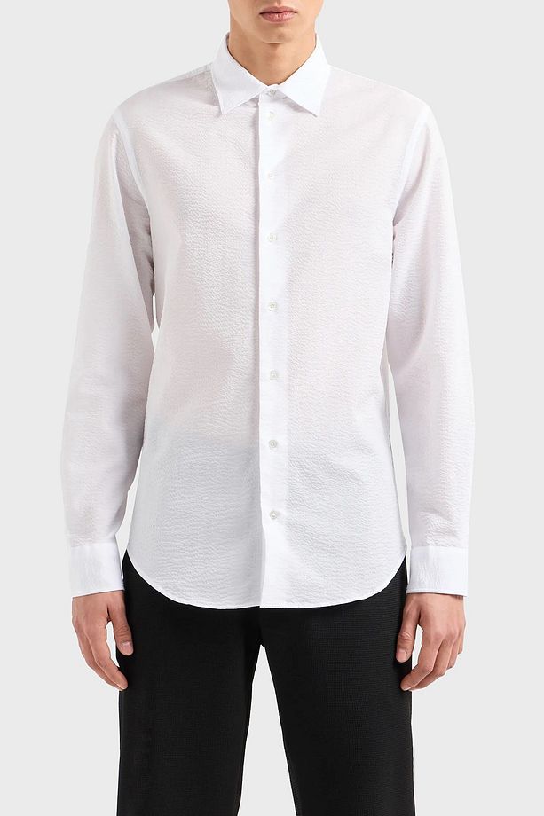 Pamuklu Regular Fit Gofre Gömlek Erkek GÖMLEK E31SM0 F1336 100 - 1