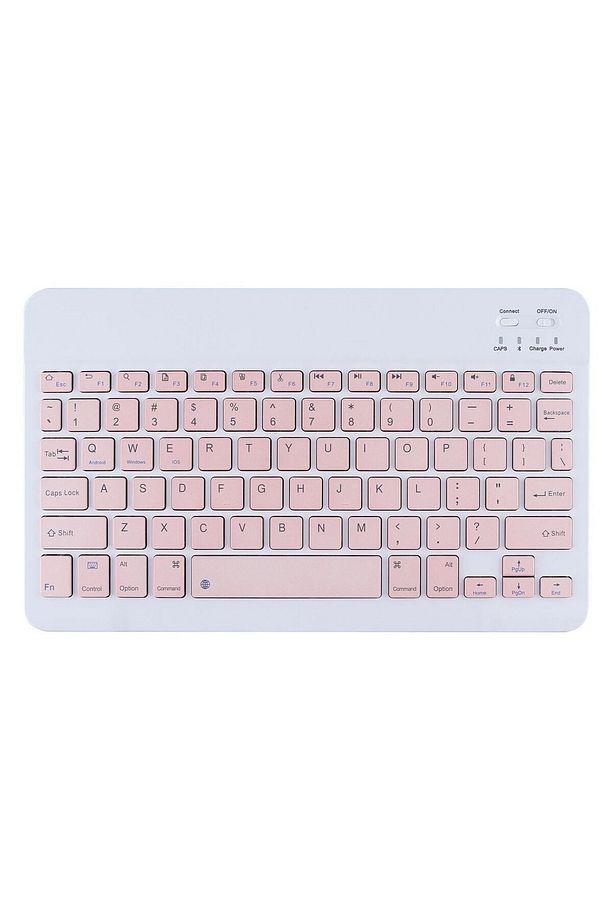 Samsung Galaxy Tab S6 Lite P610 P615 P61 Uyumlu Kablosuz Bluetooth Klavye Mouse Set Pembe - 2