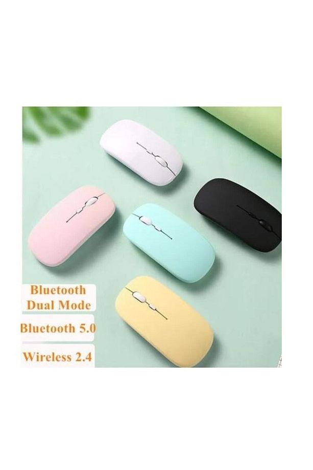 Samsung Galaxy Tab S6 Lite P610 P615 P61 Uyumlu Kablosuz Bluetooth Klavye Mouse Set Pembe - 7