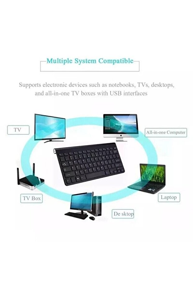 Hometech T100 Kablosuz Taşınabilir Wireless Klavye Mouse Set 2.4 Ghz - 3