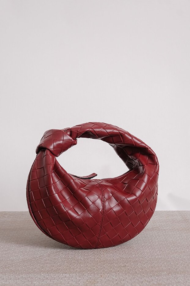 Women's Mini Jordie Handbag Braided Burgundy Bttg