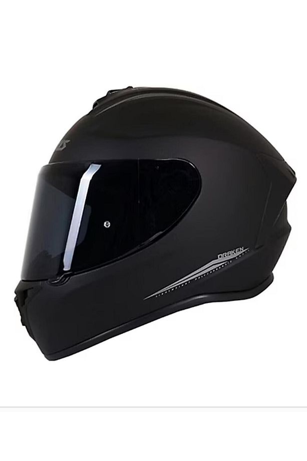 MOTONEO AXXIS DRAKEN S SOLİD V.2 MATT BLACK MOTOSİKLET KASKI - 1