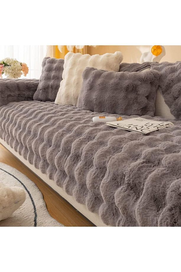 Kalın Tavşan Peluş Üç Kişilik Kanepe Için ( 1adet ) Ölçüm 80*190cm Oturmak Için Sadece Çok Yumuşak - 3
