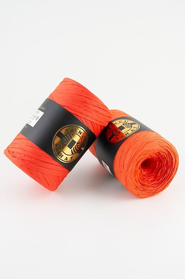 250 Metre 150 gram (310) Gül Kurusu Rafya Ip Çanta Ipi Raffia Ip Kağıt Ip Supla Ipi Natürel - 4