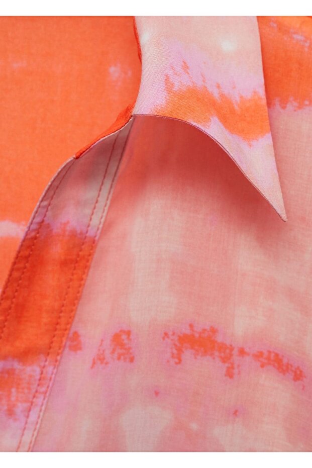 Desenli gömlek elbise - 6