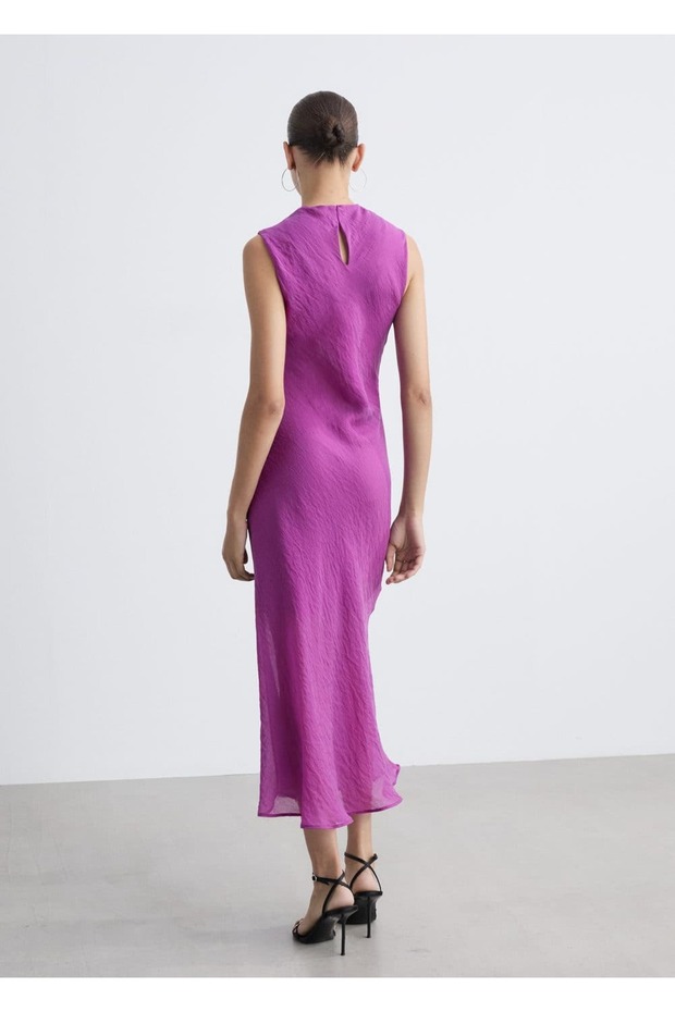 Lyocell midi elbise - 4