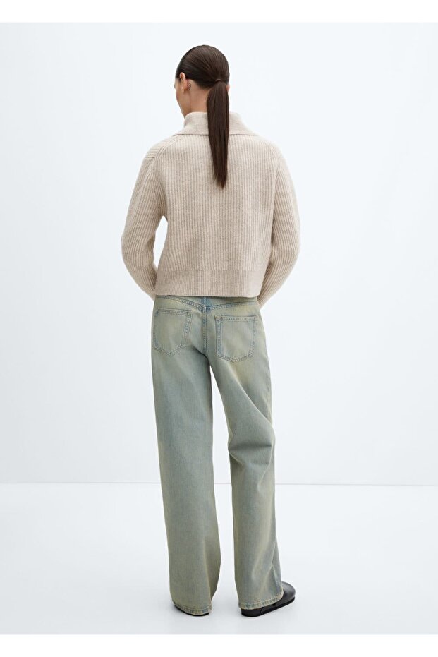 knitted sweater - Open collar - 4