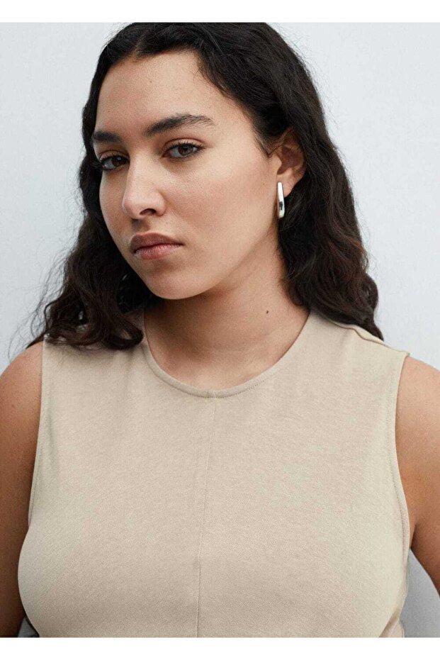 Düğümlü pamuklu elbise - 6