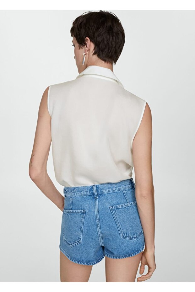 Kolsuz lyocell gömlek - 4