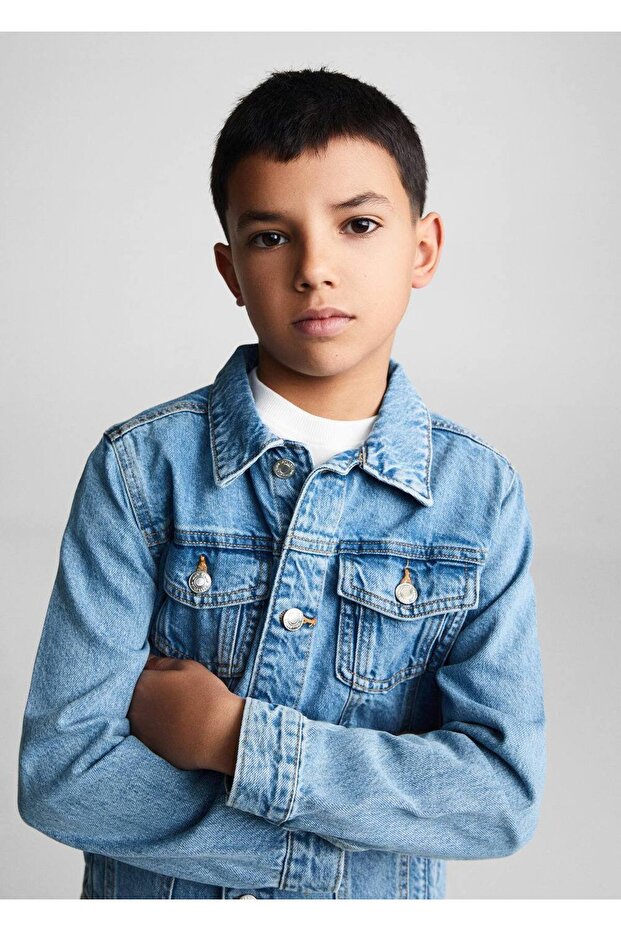 Denim Jacket with Pockets - 7