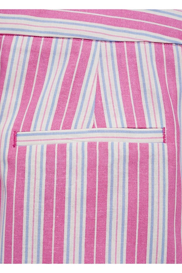 Çizgili yırtmaçlı etek - 5