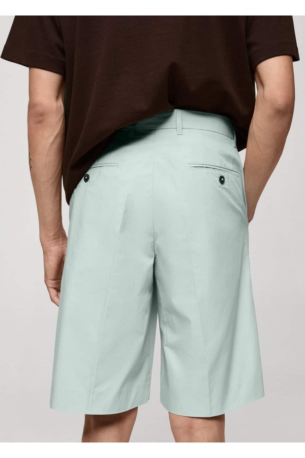 Pensli Rahat Kesim Bermuda Şort - 5