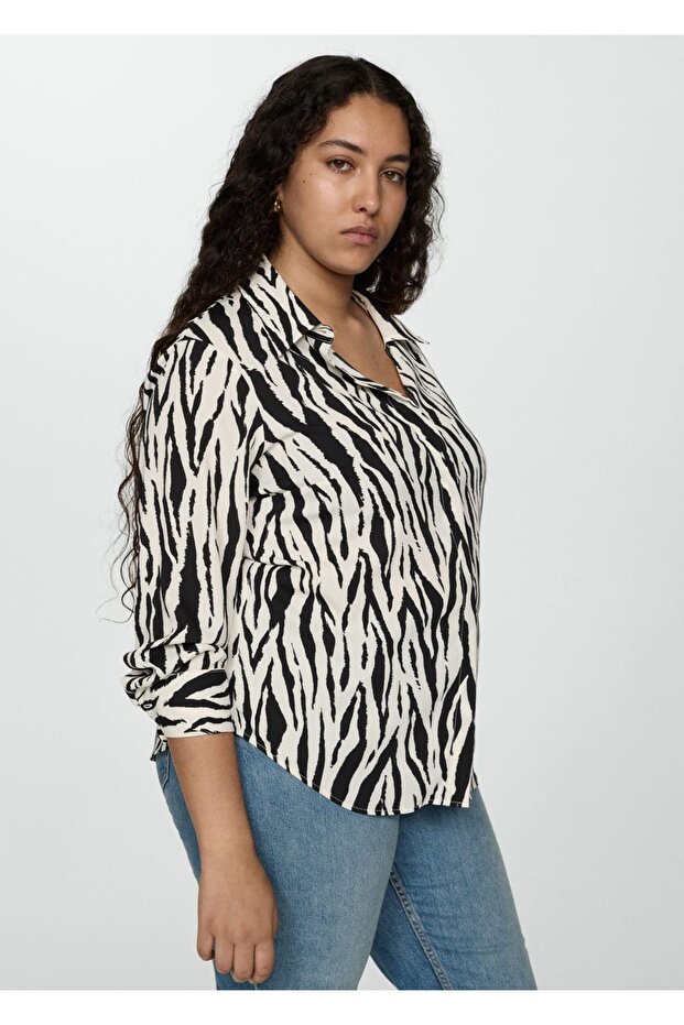 Desenli Dökümlü Gömlek - 7