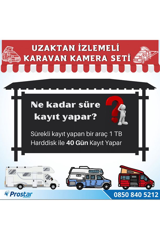 Karavan 1 Tb Harddiskli 9 Inç Hdmi Monitörlü 4 Kameralı Uzaktan Izlemeli Kayıtlı Kamera Seti - 4