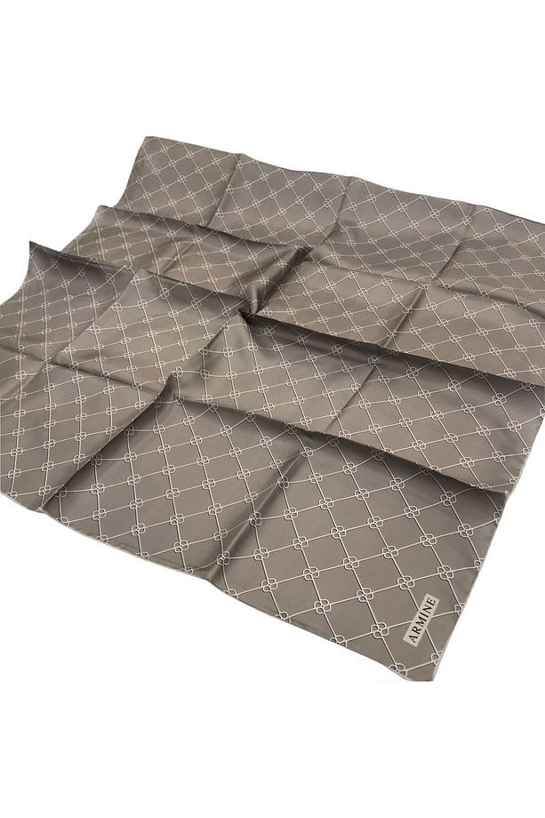 İpek Eşarp Nostalji - 8555-06 Koyu Vizon Twill - 1