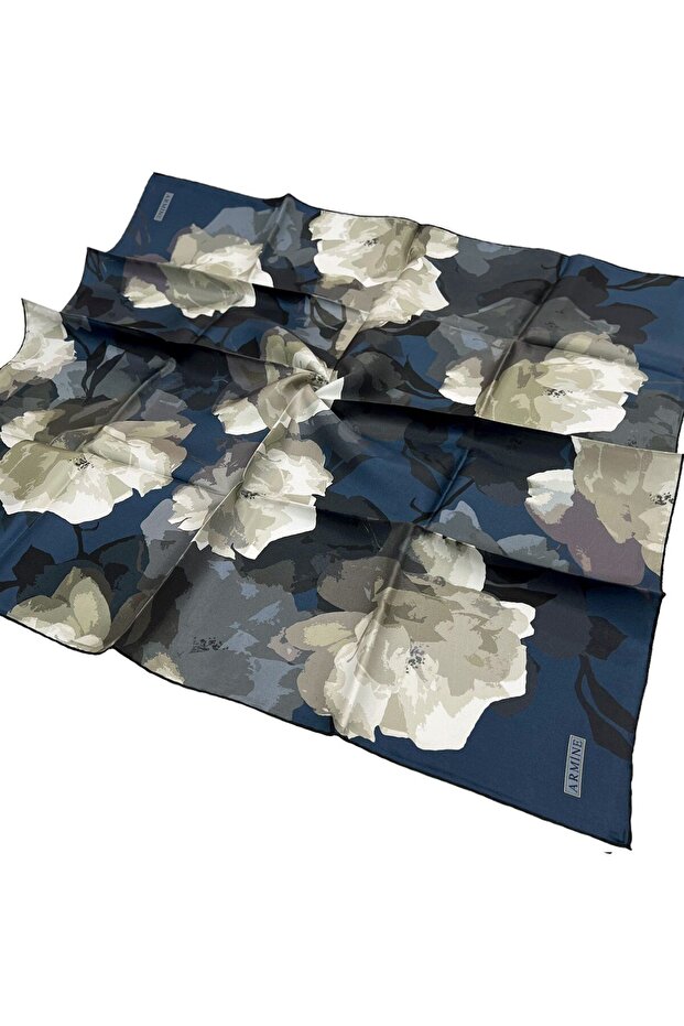 Silk Scarf Nostalgia - 8534-09 Dark Petrol Twill