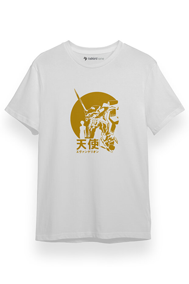 Neon Genesis Evangelion Yellow Poster White Short sleeve Men's T-shirt