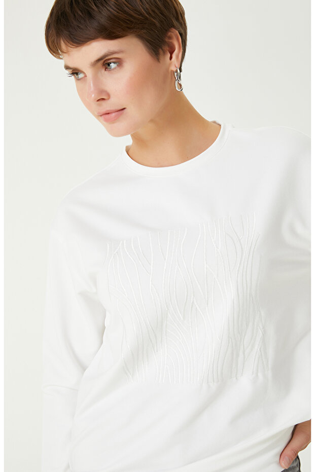Kırık Beyaz Sweatshirt - 2