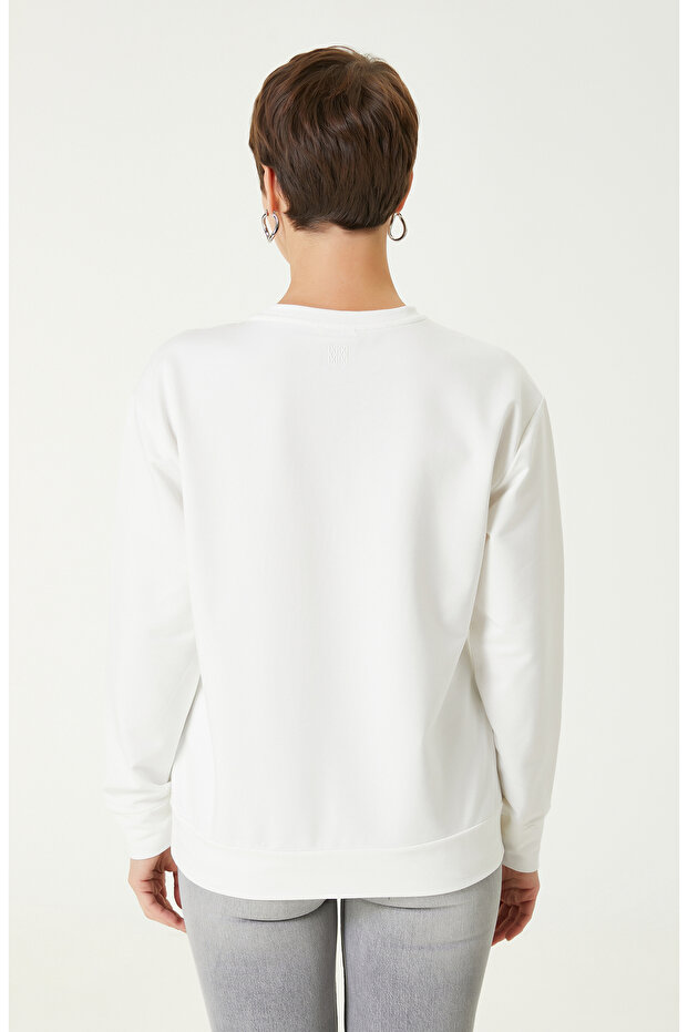 Kırık Beyaz Sweatshirt - 6