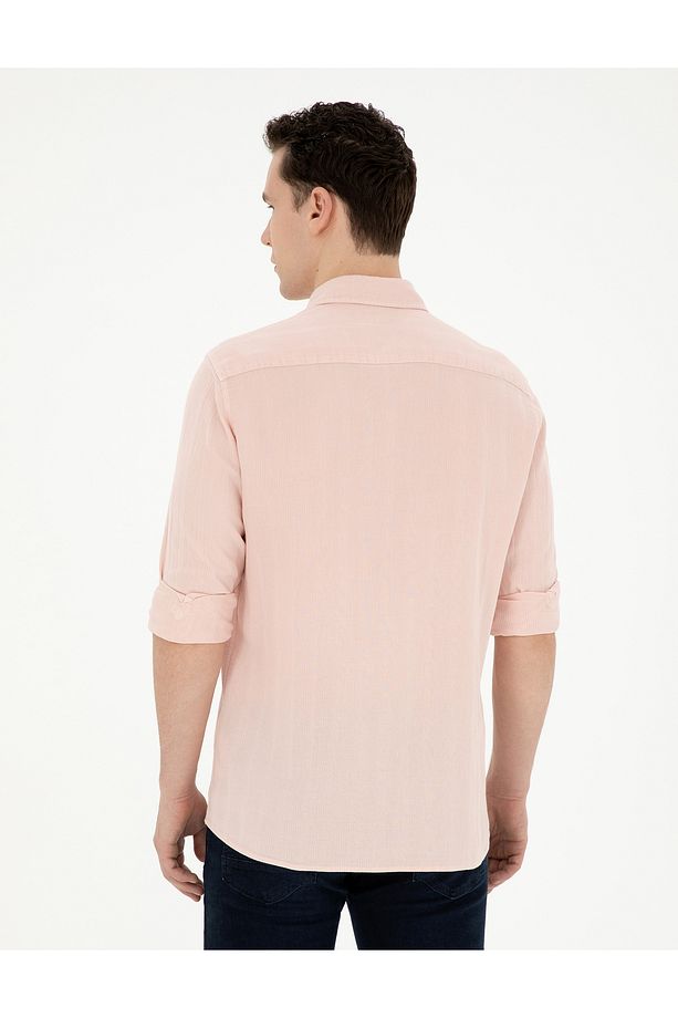 Açık Pembe Regular Fit Uzun Kollu Gömlek 50284407-vr078 - 5