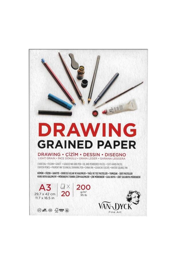 Vandyck Drawing Block A3 200 Gr20 Yp Textured