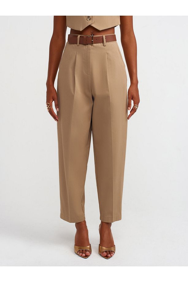 71527 Kemerli Chino Pantolon-Camel - 3