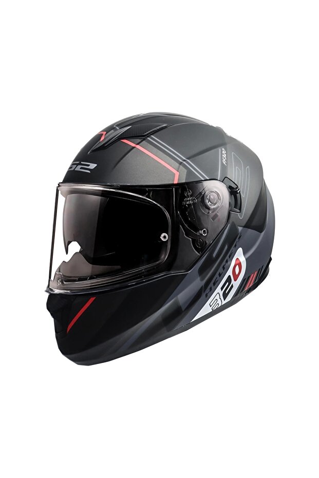 STREAM EVO SCHE MAT SİYAH-GRİ KASK - 1