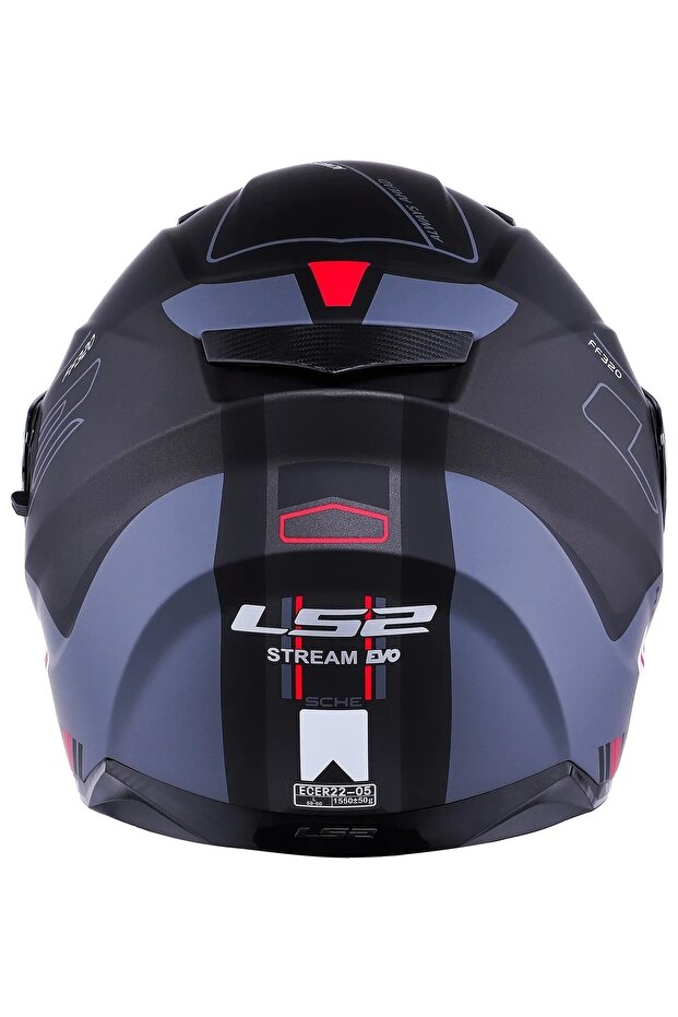 STREAM EVO SCHE MAT SİYAH-GRİ KASK - 3