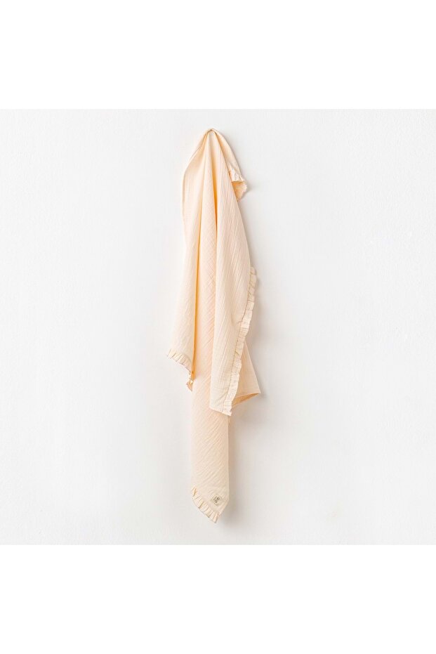 Ac24677 Blanket 95x85 Muslin Pretty Flowers Baby Blanket Salmon